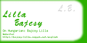 lilla bajcsy business card